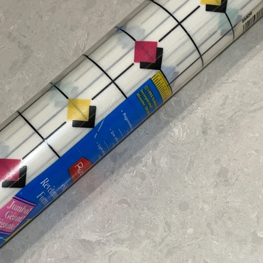 Vntg Rubbermaid Shelf Liner Pizazz Multicolor Pattern Retro Geometric 10sqft 12